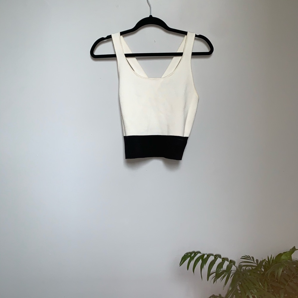 NWOT Color Block Designer Crop Top ⚡️